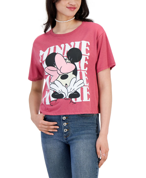 Juniors' Minnie Graphic Relaxed-Fit T-Shirt